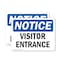 Signmission Visitor Entrance OSHA Notice Sign, Plastic, 10in W x 7in L, 2PK OS-2PACK-NS-P-710-L-18882 - alternate 1